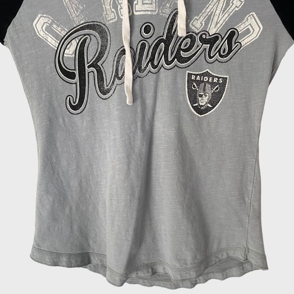 NFL Oakland Raiders Hoodie Women's Small Gray Black Pullover Football Sweatshirt - Picture 8 of 13